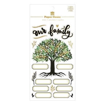 Paper House Family Tree Stickers 26 Pieces