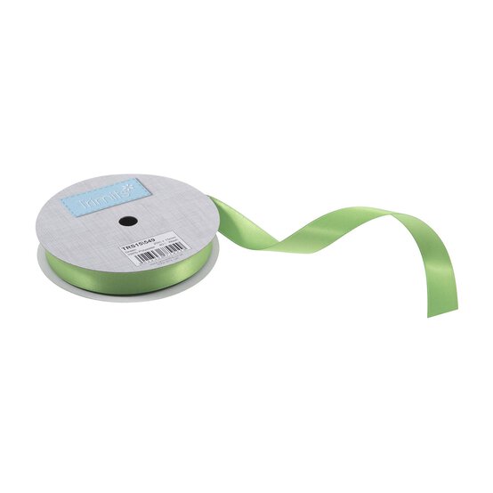 Trimits Green Double-Faced Satin Ribbon by the Metre 15mm image number 1
