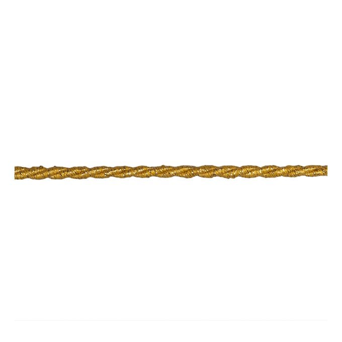 Gold 6mm Cord Trim by the Metre image number 1