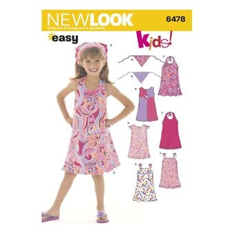 New Look Child's Dress Sewing Pattern 6478