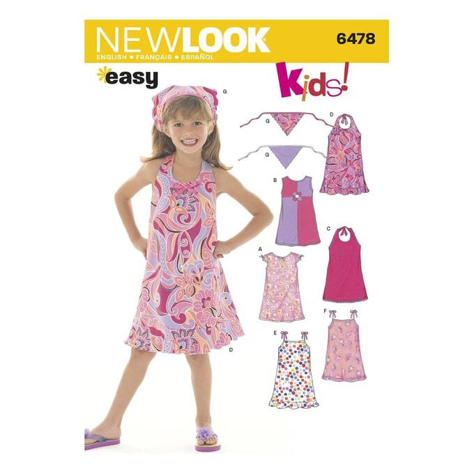 New Look Child's Dress Sewing Pattern 6478 image number 1