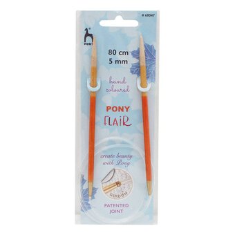 Pony Flair Circular Knitting Needles 80cm 5mm