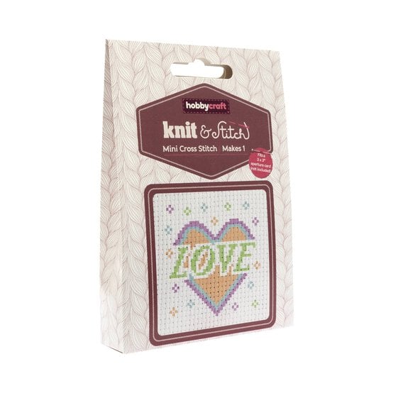 Mini Love Heart Cross Stitch Kit image number 2