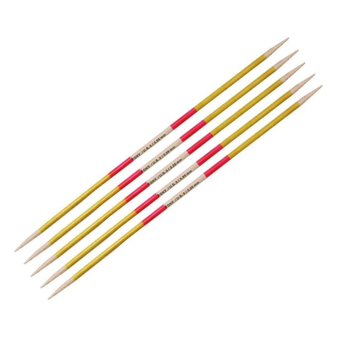 Pony Flair Double Ended Knitting Needles 20cm 3.25mm 5 Pack image number 1