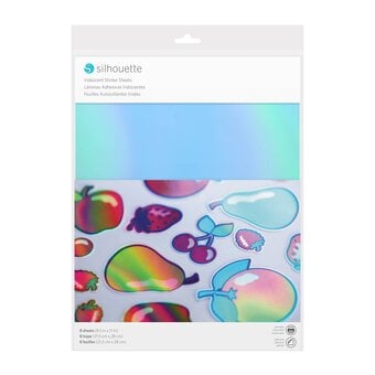 Silhouette Iridescent Sticker Sheets 8.5 x 11 Inches 8 Pack
