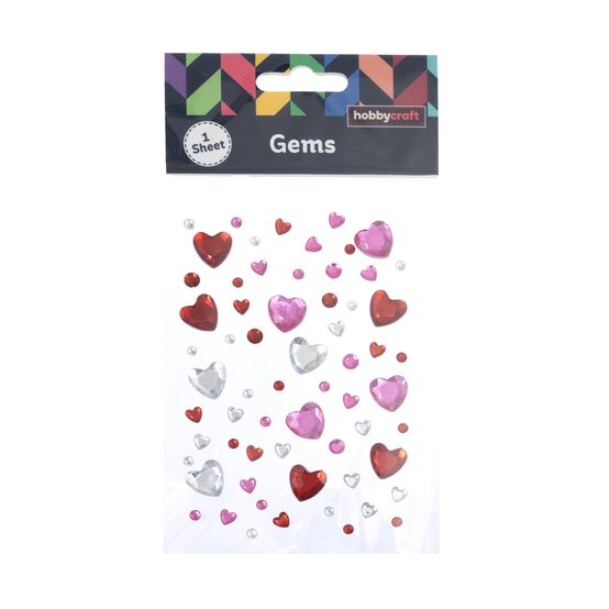 Adhesive Heart and Dot Gems image number 3