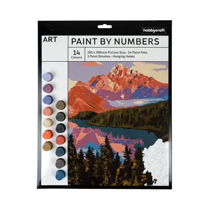 Mountainscape Paint by Numbers image number 1