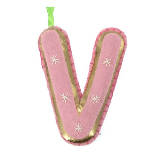 Hanging Felt Letter V Decoration image number 3