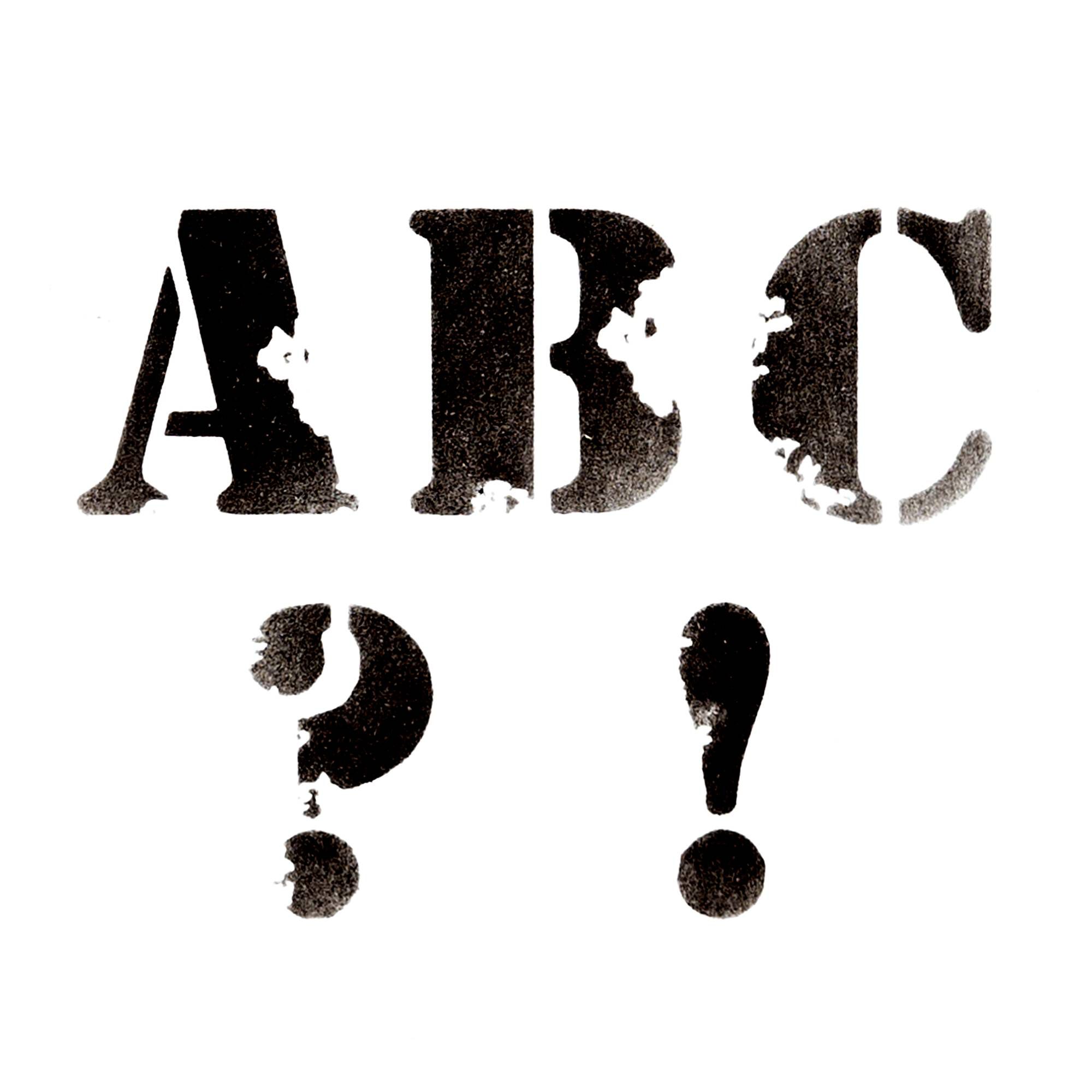 Distressed Alphabet Stencil 21cm x 29cm Hobbycraft