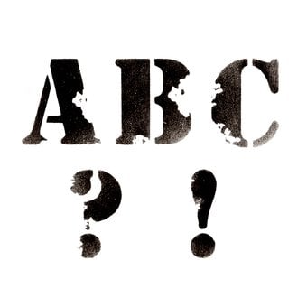 Distressed Alphabet Stencil 21cm x 29cm