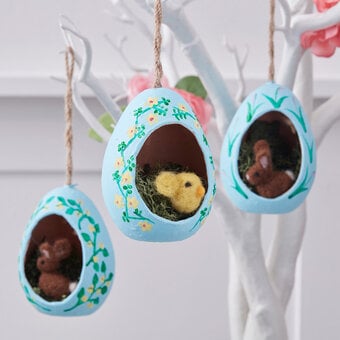 How to Make Floral Hanging Eggs