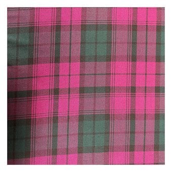 Purple and Black Poly Viscose Tartan Fabric by the Metre