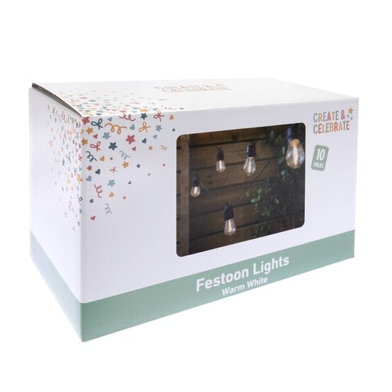 Create & Celebrate Warm White Festoon Lights 5m image number 5