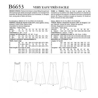 Butterick Women's Dresses Sewing Pattern B6653 (A5 6-14)
