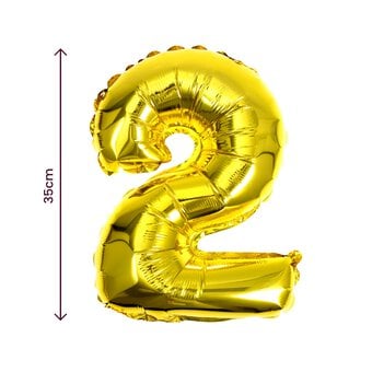 Gold Foil Number 2 Balloon image number 2