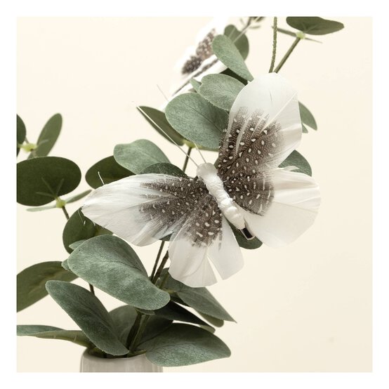 White Butterfly Clips 3 Pack image number 2