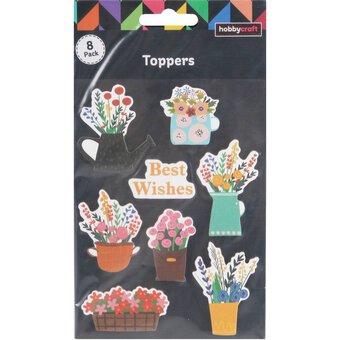 Flowerpots Chipboard Stickers 8 Pack image number 3