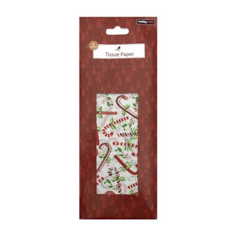 Candy Cane Tissue Paper 50cm x 75cm 6 Pack