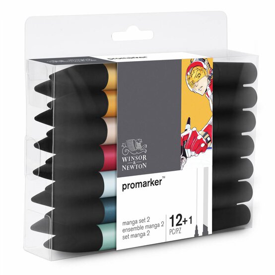 Winsor & Newton Promarkers Manga Set 2 12 Pack image number 4