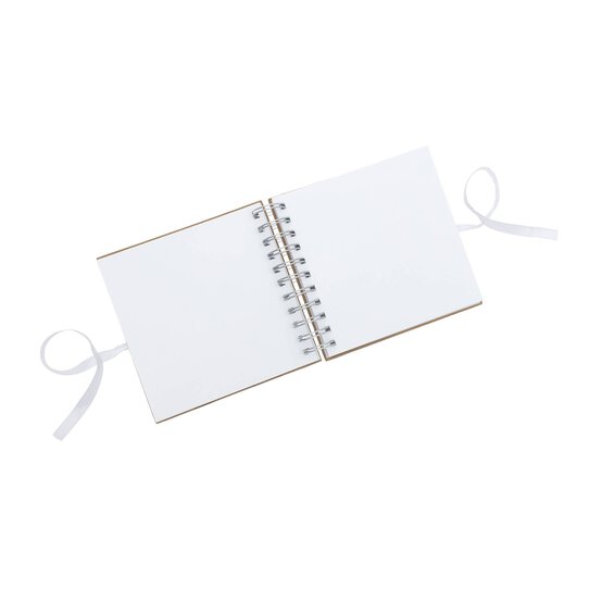 Spiral Bound Kraft Heart Spotted Scrapbook 6 x 6 Inches image number 3