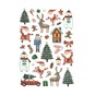 Skating Santa Fabric Stickers image number 1
