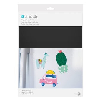 Silhouette Printable Magnet Paper 8.5 x 11 Inches 4 Pack 