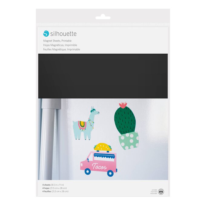 Silhouette Printable Magnet Paper 8.5 x 11 Inches 4 Pack  image number 1