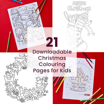 21 Downloadable Christmas Colouring Pages for Kids