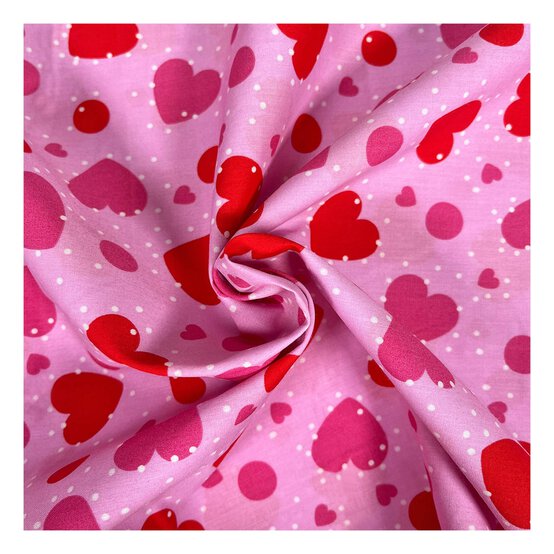 Sweet Hearts Polycotton Fabric by the Metre image number 1