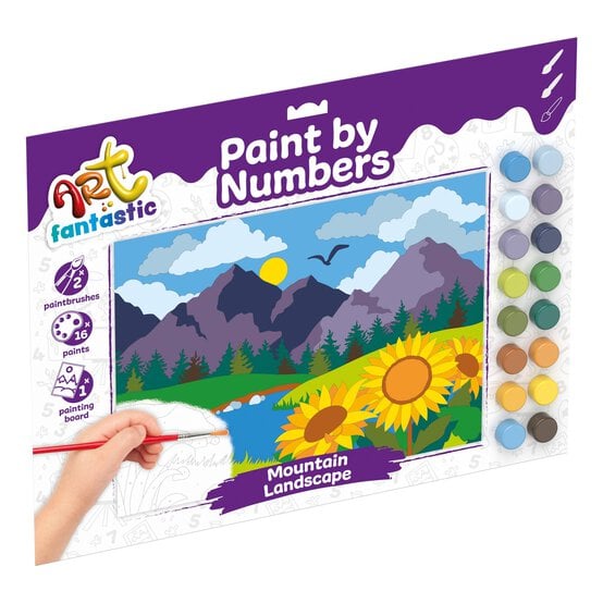 Mountain Landscape Paint by Numbers image number 1