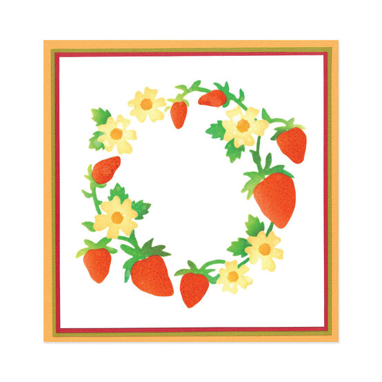 Sizzix Strawberry Wreath Layered Stencils A6 4 Pack image number 3