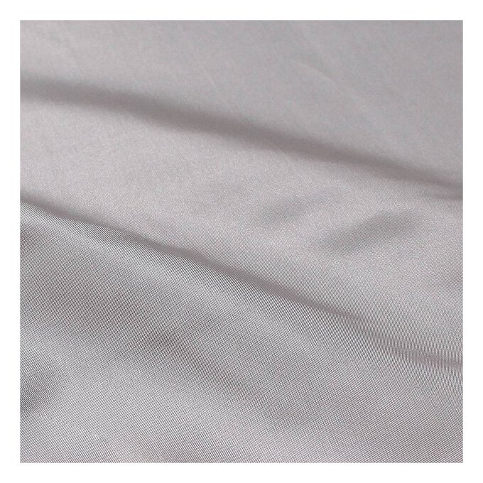Silver Polyester Silky Habutai Fabric Pack 112cm x 2m image number 1