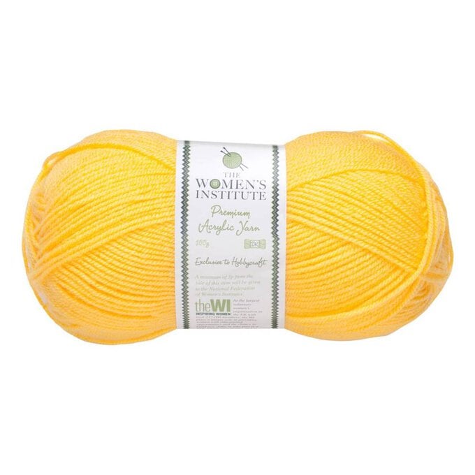Women's Institute Yellow Premium Acrylic Yarn 100g