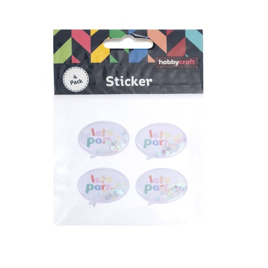 Let&rsquo;s Party Shaker Stickers 4 Pack image number 4