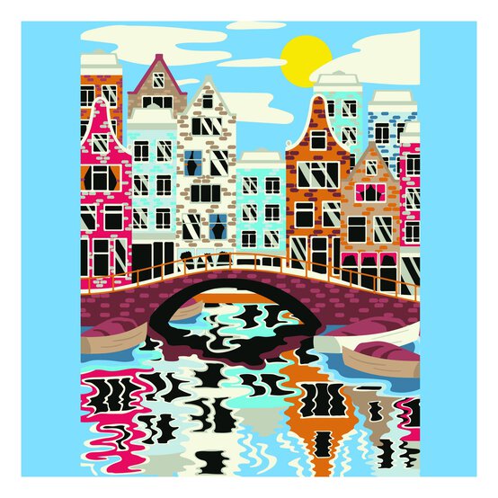 Canal Bridge Paint by Numbers image number 2