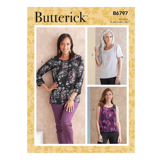 Butterick Petite Top Sewing Pattern B6797 (XS-XXL) | Hobbycraft