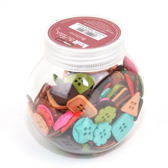 Hobbycraft Button Jar Subdued Colour Shapes Assorted image number 3