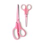 Hemline Dotty Pink Soft Grip Scissors Set 2 Pieces image number 1