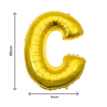 Extra Large Gold Foil Letter C Balloon