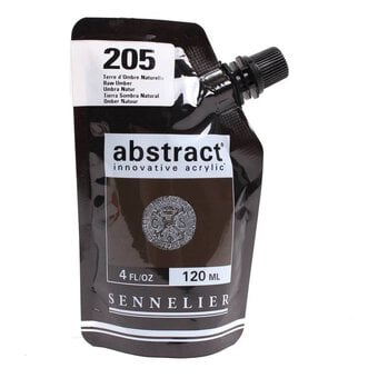 Sennelier Satin Raw Umber Abstract Acrylic Paint Pouch 120ml