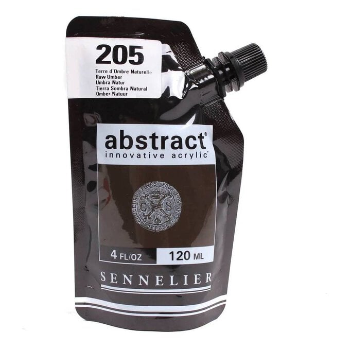 Sennelier Satin Raw Umber Abstract Acrylic Paint Pouch 120ml image number 1