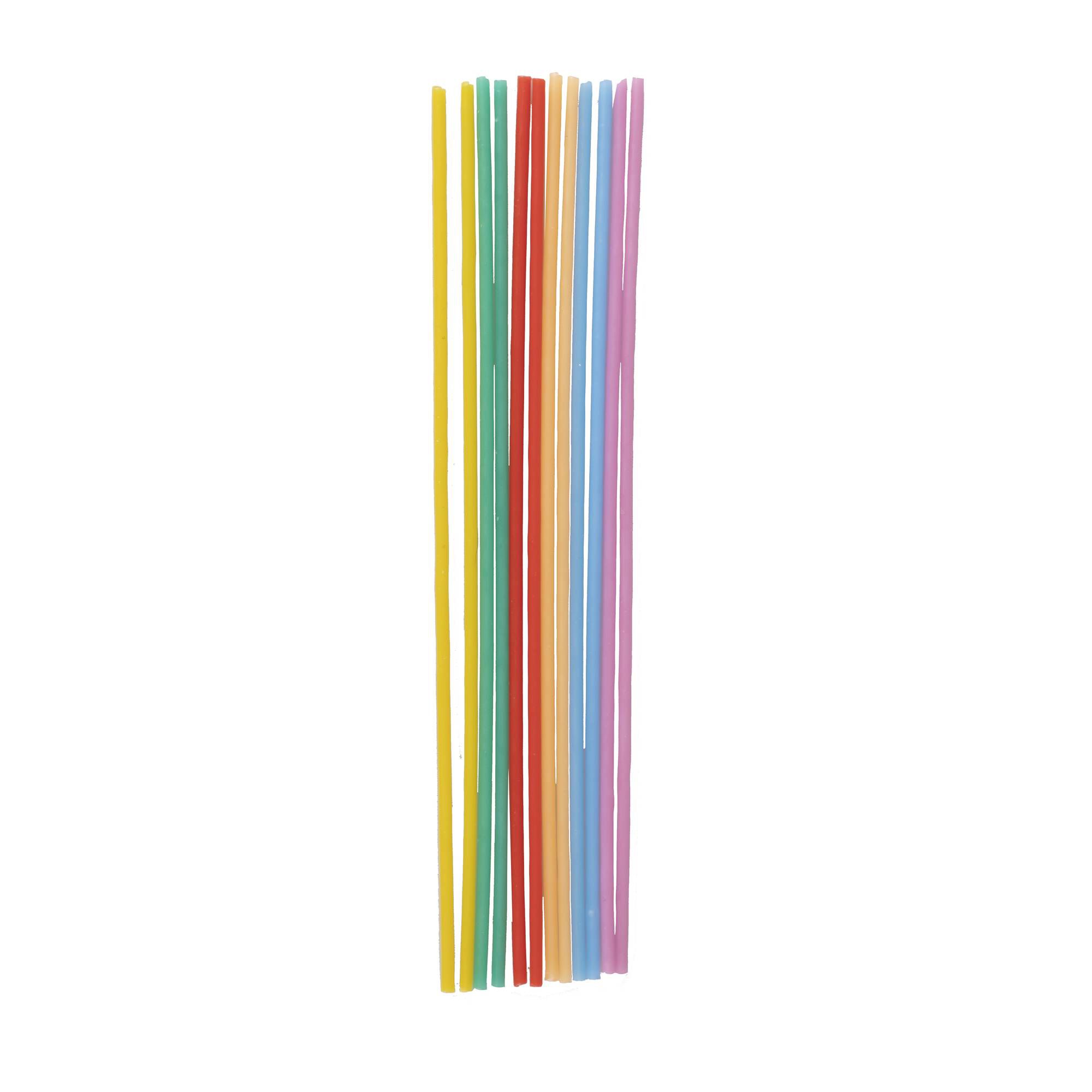 Ginger Ray Tall MultiColoured Candles 12 Pack Hobbycraft