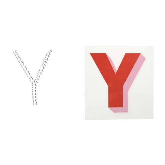 Cold Transfer and Bling Letter Y Sticker Set image number 3