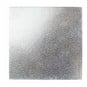 Silver 11 Inch Double Thick Square Cake Board image number 1