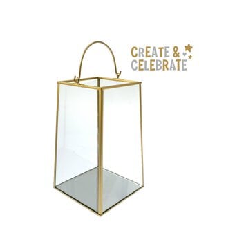 Create & Celebrate Glass Lantern 13cm x 21cm