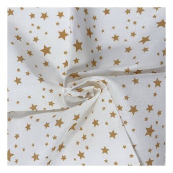 Gold Stars Cotton Fabric by the Metre