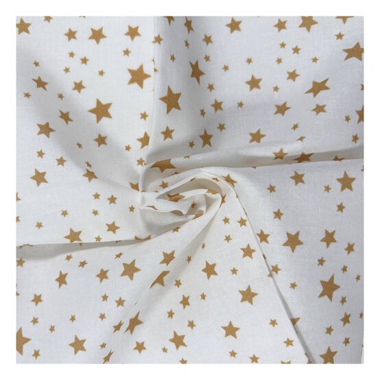 Gold Stars Cotton Fabric by the Metre image number 1