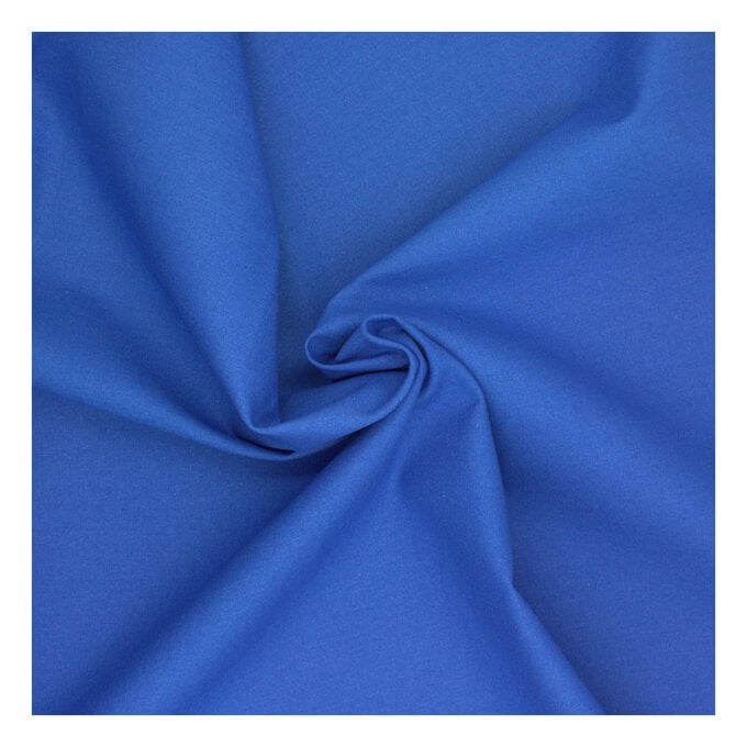 Brilliant Blue Cotton Homespun Fabric by the Metre image number 1