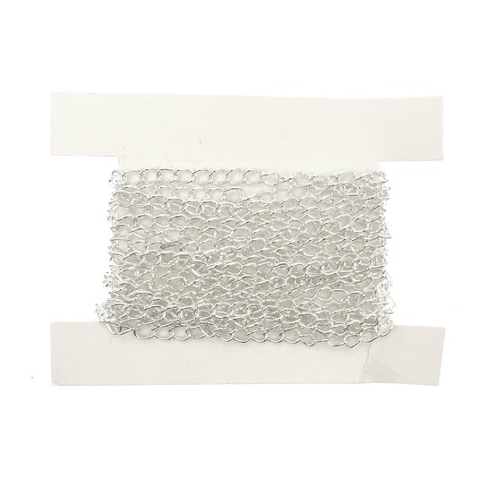 Silver Plated Heavy Curb Chain 4.5mm x 3m image number 1