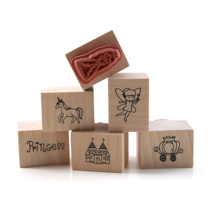Fairy Tale Wooden Stamp Set 6 Pieces image number 1